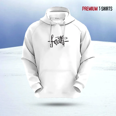 Picture of "Faith" Islamic Hoodie (White)