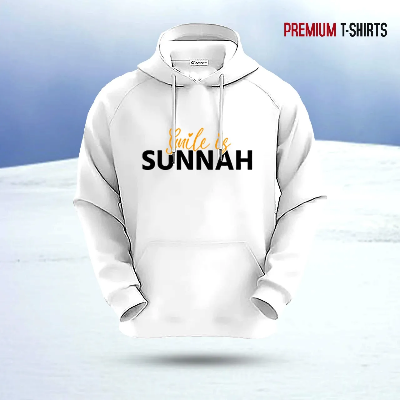 Picture of "Smile is Sunnah" Islamic Hoodie (White)
