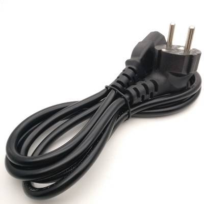 Picture of 1.5 Meter 2 Pin Plug Ac Power Cord for Laptops, Computers, Rice Cooker, Heavy Duty Home Appliance Power Cable cord EU Standard Black