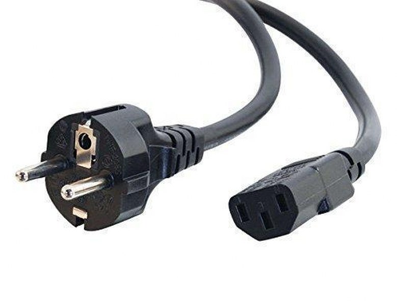 Picture of 1.5 Meter 2 Pin Plug Ac Power Cord for Laptops, Computers, Rice Cooker, Heavy Duty Home Appliance Power Cable cord EU Standard Black
