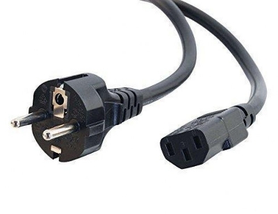 Picture of 1.5 Meter 2 Pin Plug Ac Power Cord for Laptops, Computers, Rice Cooker, Heavy Duty Home Appliance Power Cable cord EU Standard Black