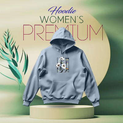 Picture of Premium Comfortable (#Happiness-Sky) Ladies winter hoodie