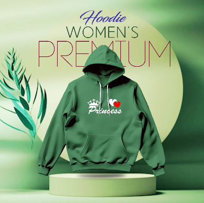 Picture of Premium Comfortable (Princess-Green) Ladies winter hoodie