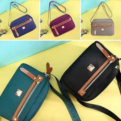 Picture of Nylon Fashion Cross-body Bag Lightweight Portable Shoulder Bag (maroon)