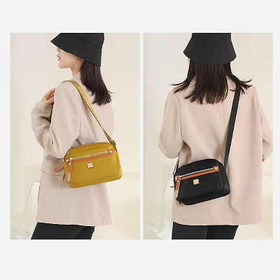 Picture of Nylon Fashion Cross-body Bag Lightweight Portable Shoulder Bag (golden)