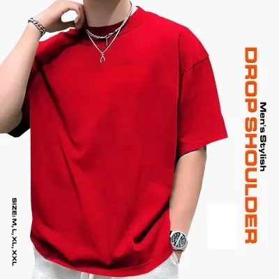 Picture of Men's Stylish Drop Shoulder-Red