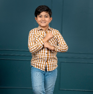Picture of Boys long sleeve check shirt