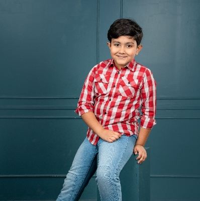 Picture of Boys long sleeve check shirt