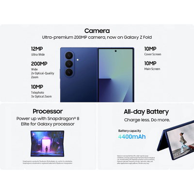 Picture of Samsung Z Fold 7(12/256GB)-Blue / Black