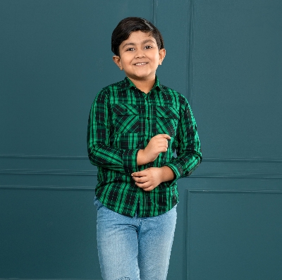 Picture of Boys long sleeve check shirt