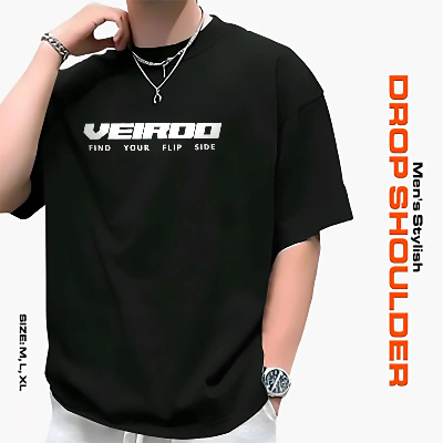 Picture of Men's Stylish Drop Shoulder- Black