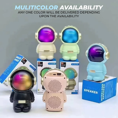 Picture of Wrader X808 Wireless Stereo Woofer Bass Cute Gift Astronaut Loud Portable Creative Active Bass Rgb Light Bluetooth Speaker
