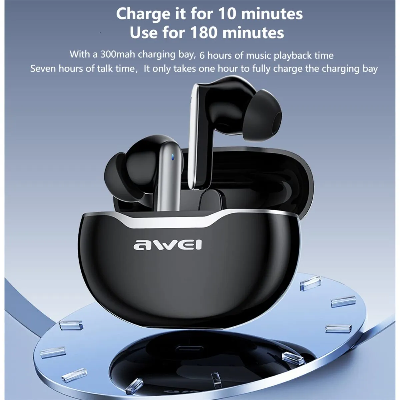 Picture of Awei T50 Wireless Headphones Bluetooth 5.3 Earbuds With Mic