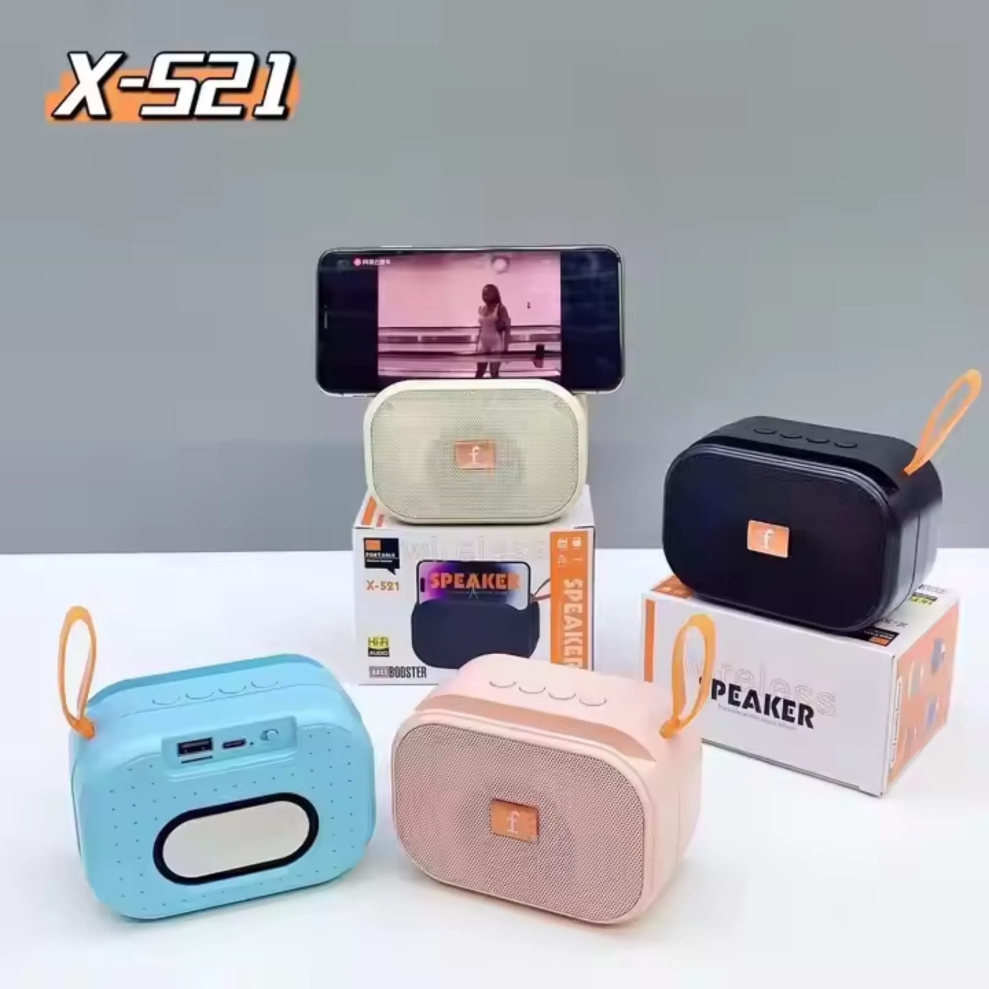 Picture of X-521 Bluetooth, USB, SD Card & FM Radio Supported Hi-Fi Audio Extra Bass Speaker
