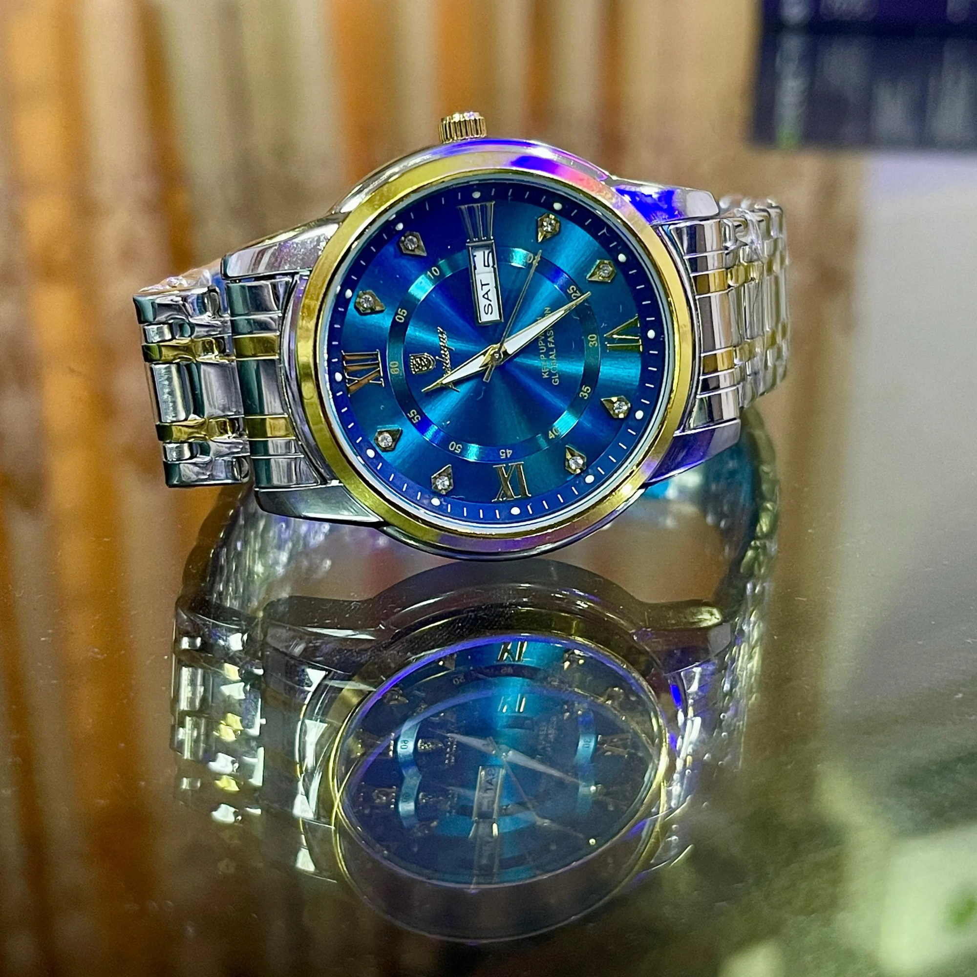Picture of POEDAGAR Fashion Quartz Watch for Men - blue