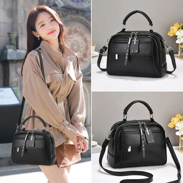 Picture of High end ladies' handbag multi-layer large capacity commuting bag(Black)