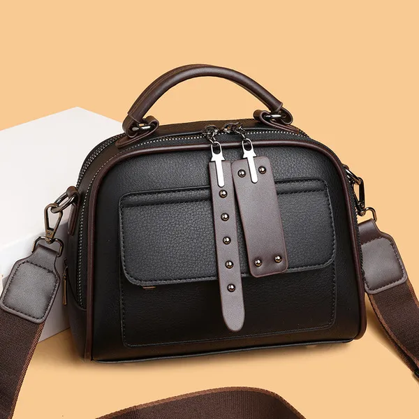 Picture of High end ladies' handbag multi-layer large capacity commuting bag(Black)