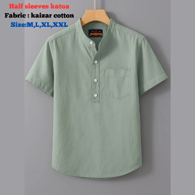 Picture of kaizar cotton Half sleeves katua For Men's