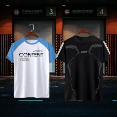 Picture of 2 pieceCombo Half Sleeve Mesh T-shirt For Men