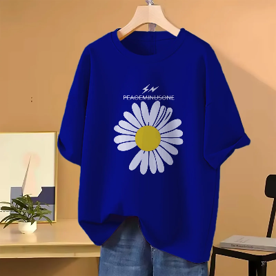 Picture of Drop shoulder T-shirt for Women (Blue)