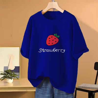 Picture of Drop shoulder T-shirt for Women (Blue)
