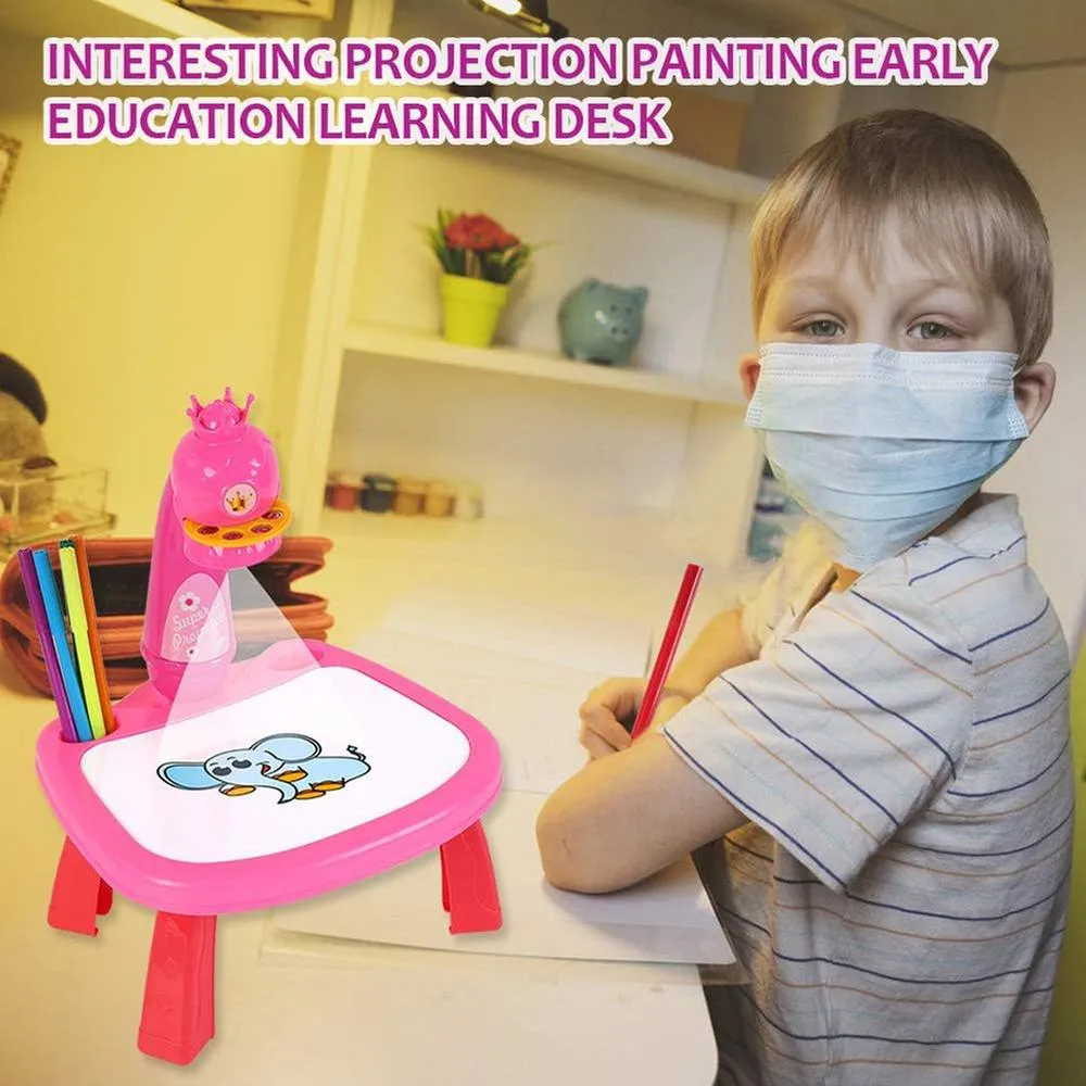 Picture of Little Hands Drawing Projector Table for Kids, Trace and Draw Projector Toy with Light