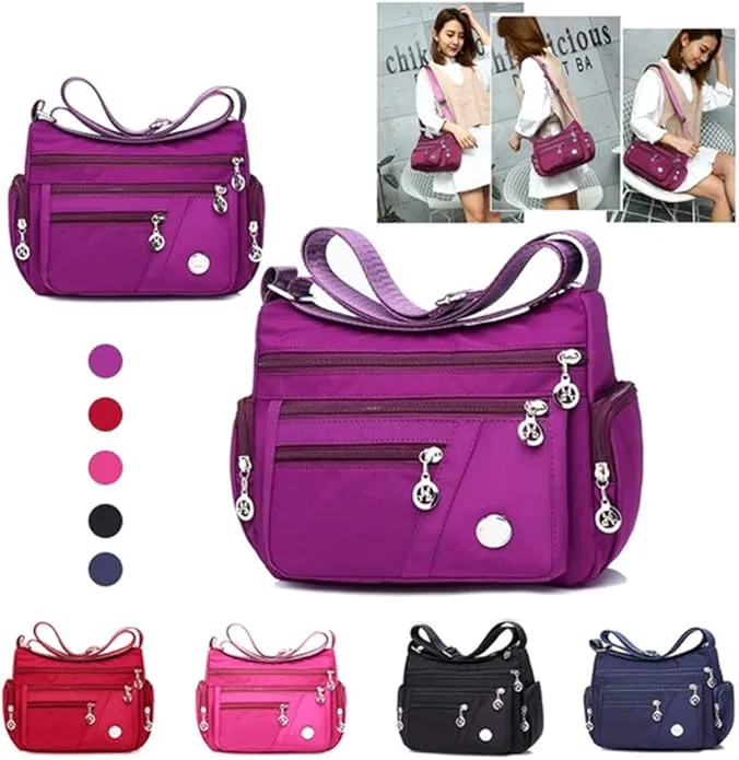 Picture of Women’s Nylon Waterproof Large Capacity Crossbody Bag (Red)