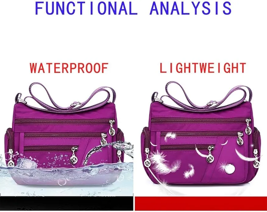 Picture of Women’s Nylon Waterproof Large Capacity Crossbody Bag (Purple)