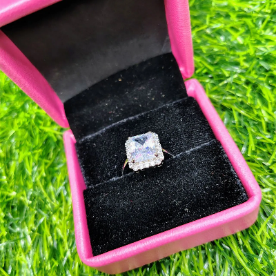 Picture of Luxury Emerald Cut Crystal Ring for Women