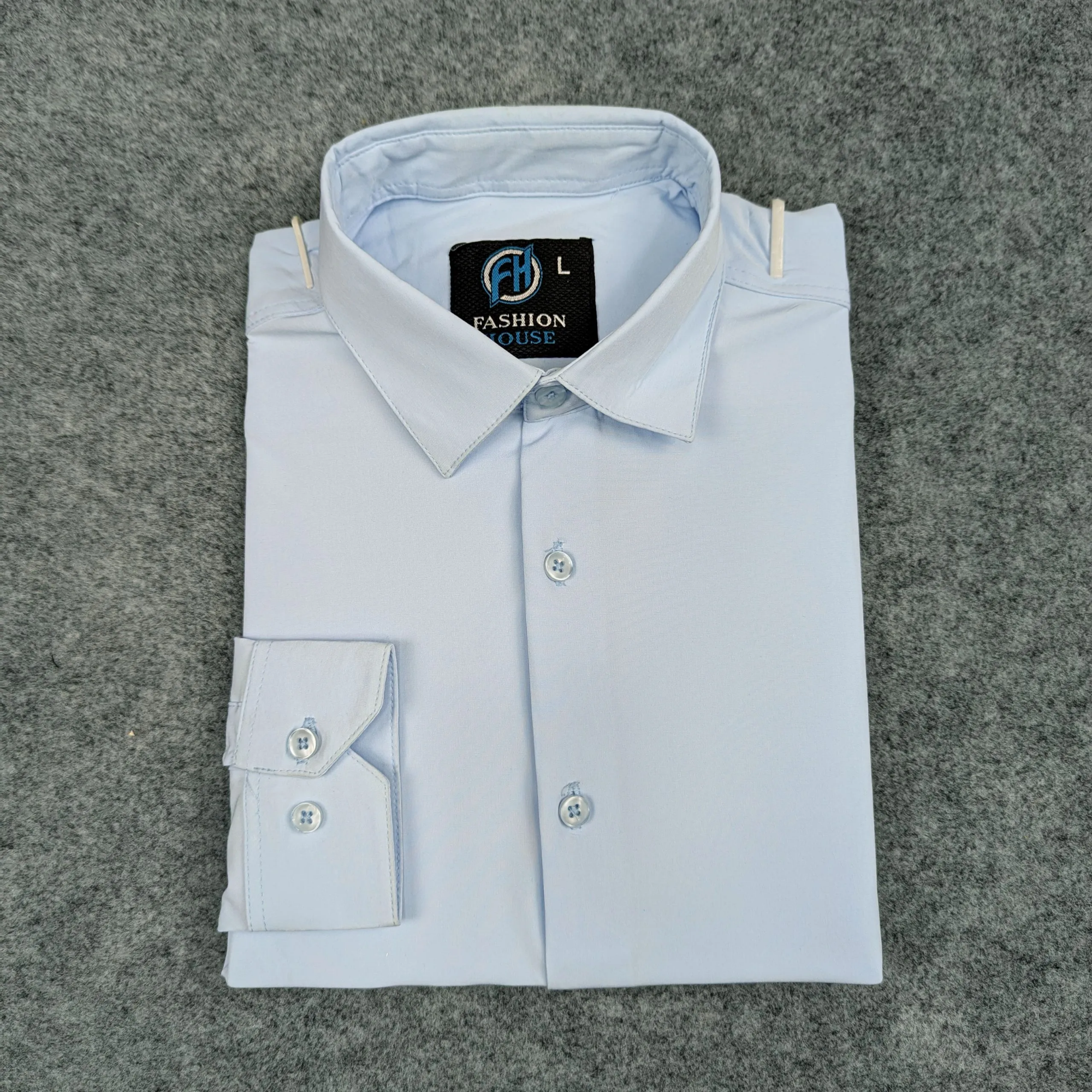 Picture of Premium China Micro Stig Shirt (Formal / Casual) (Light Sky)