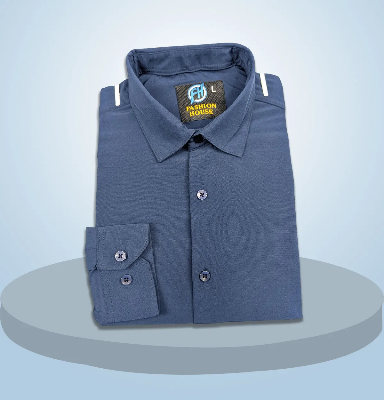 Picture of Premium China Micro Stig Shirt (Formal / Casual) (Navy Blue)
