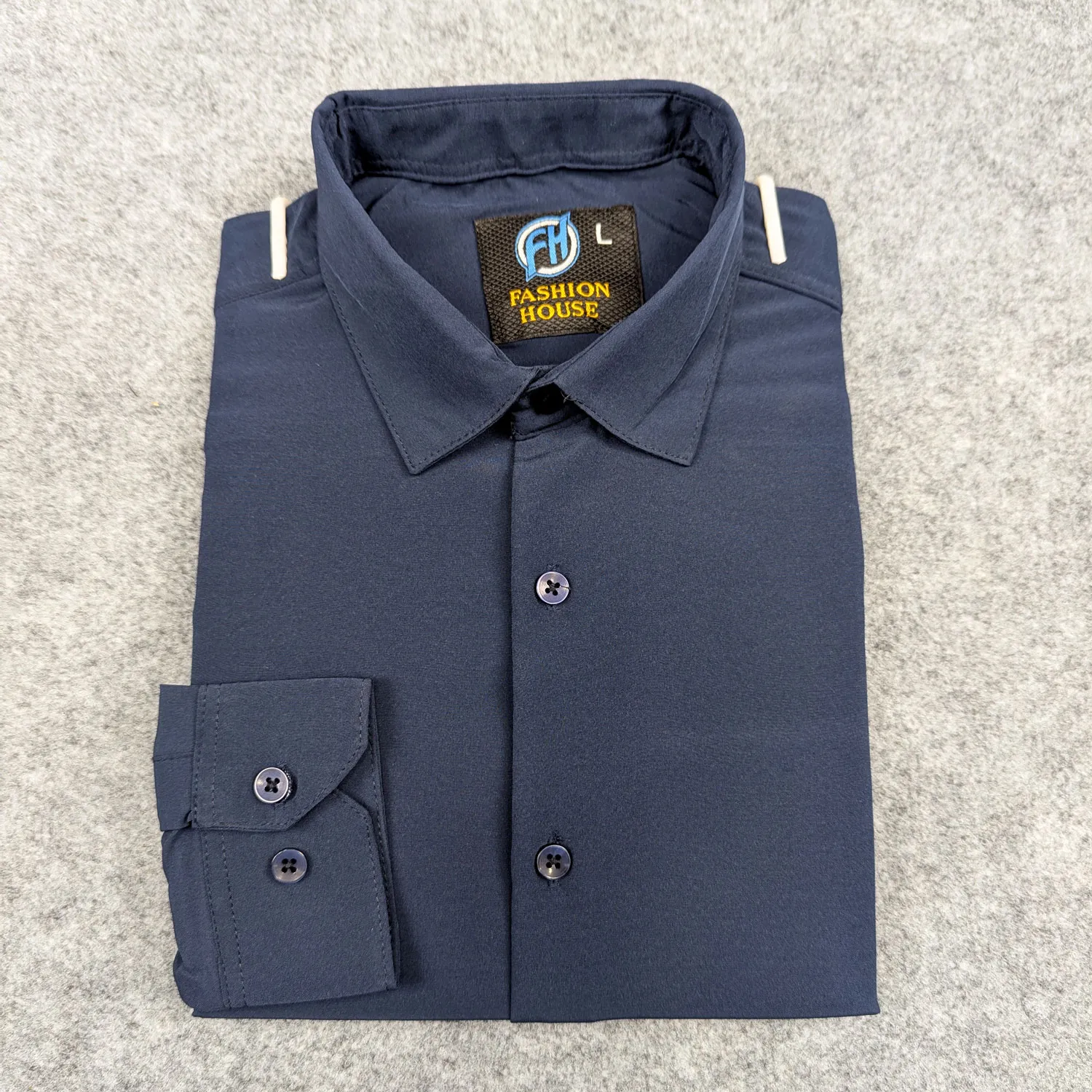 Picture of Premium 3 Piece Shirt Combo Pack (Formal / Casual) (Navy Blue, White & Blue)