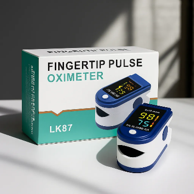 Picture of Medical Equipment 4-in-1 Combo Pack with Free Thermometer (Glucose Meter + Nebulizer + BP Monitor + Oximeter)