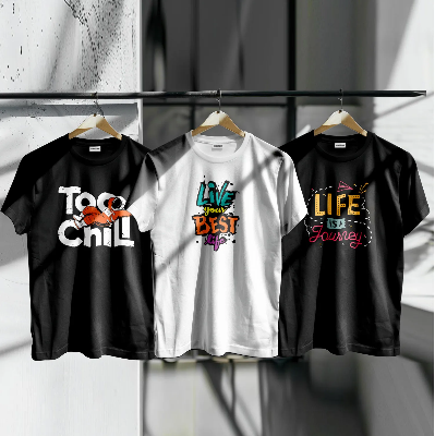 Picture of Unique Design Cotton T-Shirt 3-Piece Combo Pack