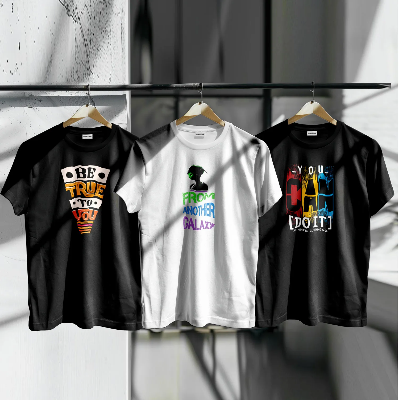 Picture of Unique Design Cotton T-Shirt 3-Piece Combo Pack