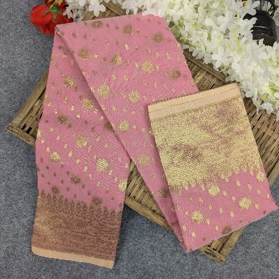 Picture of Half Silk Jamdani Saree (Black, Green, Pink, Lavender, Maroon )