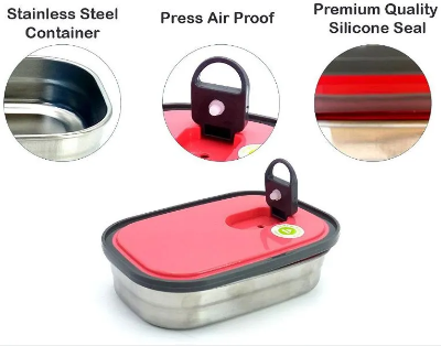 Picture of Lunch Box Tedemel Rectangle Stainless Steel Vacuum Food Container  (Small size)