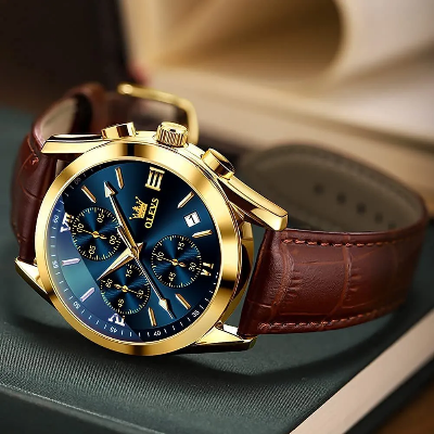 Picture of OLEVS 5610 New Luxury Fashion Glass Quartz Analog Men Watch-Water Resistant