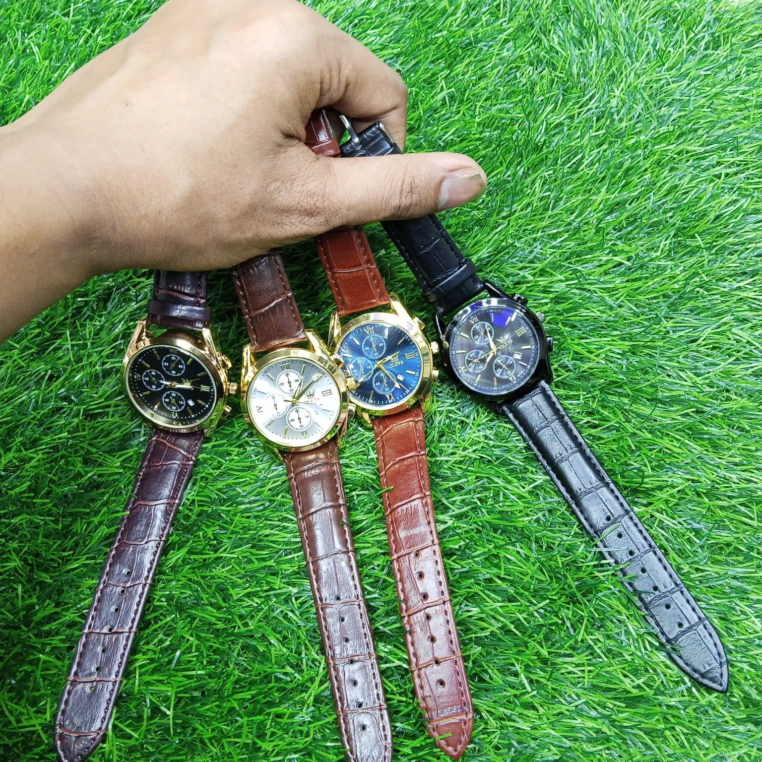 Picture of OLEVS 5610 New Luxury Fashion Glass Quartz Analog Men Watch-Water Resistant