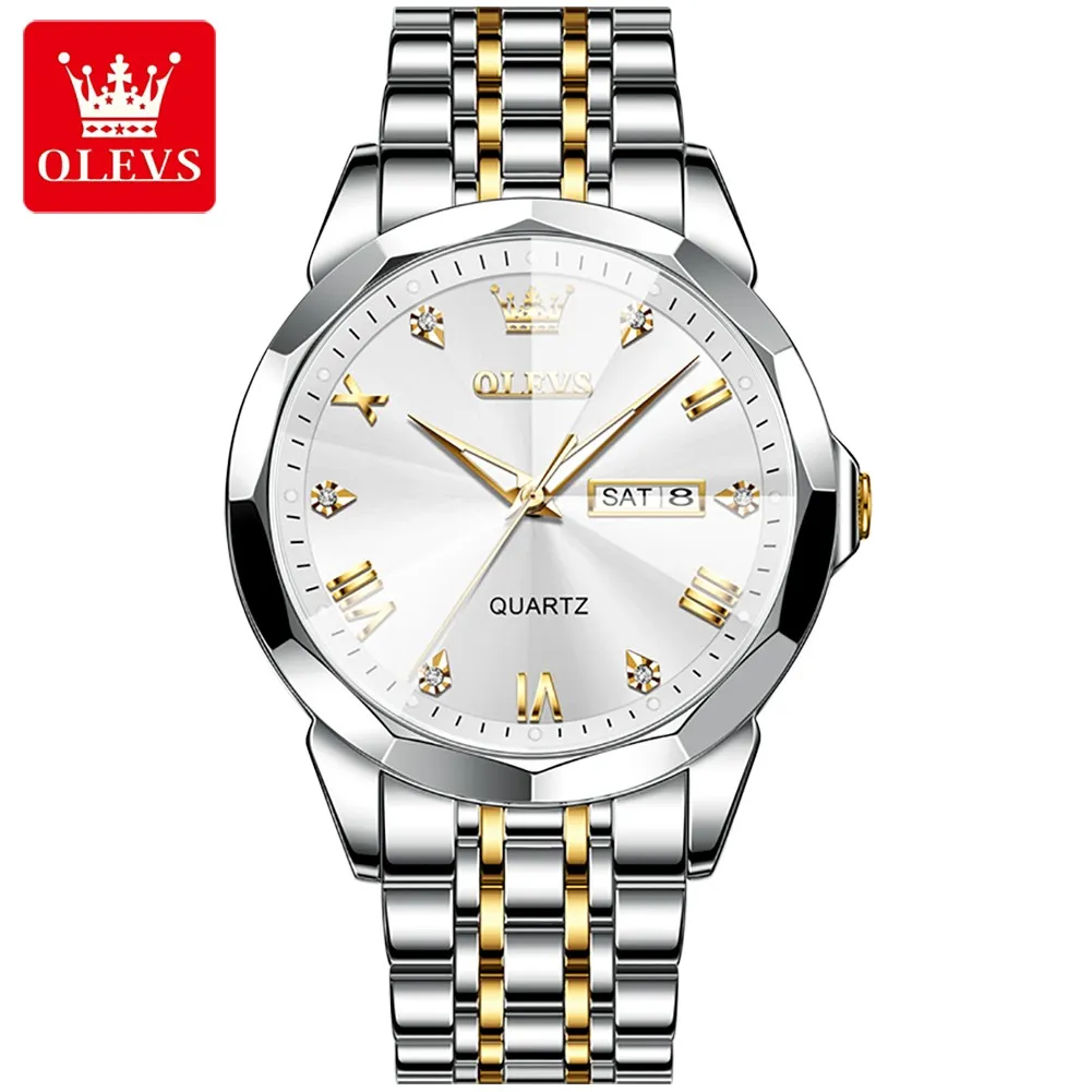 Picture of OLEVS 9931G New Exclusive Design Quartz Watch for Men ( White)