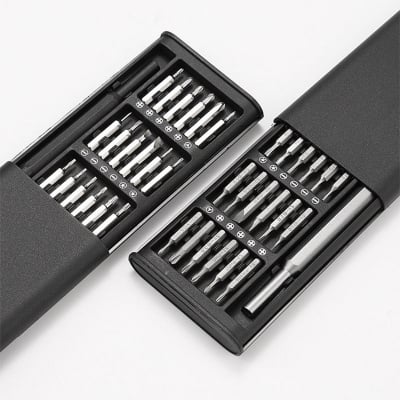 Picture of 24 in 1 Precision Magnetic Screw Driver Bits Repair Multi-set Mobile Phone Repair and Disassembly Screwdriver Tool Set(Black)