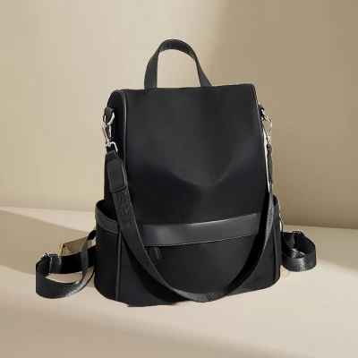 Picture of New Design Women Backpack Nylon Waterproof Anti-Theft Travel Bagpack(black)