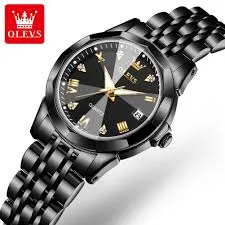 Picture of Butter Fly Lock OLEVS 9931G New Exclusive Design Quartz Watch for Men Full Black