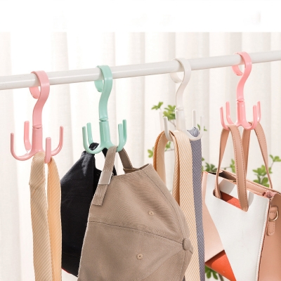 Picture of Rotatable Hook, 360 Degrees Rotated 4 Hooks hanging Rack or 360 Degree hanger(Multicolor)
