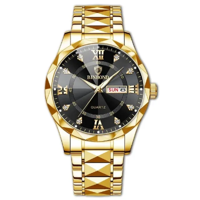 Picture of BINBOND 2521 Luxury Brand Luminous Quartz Watch For Men (golden black)