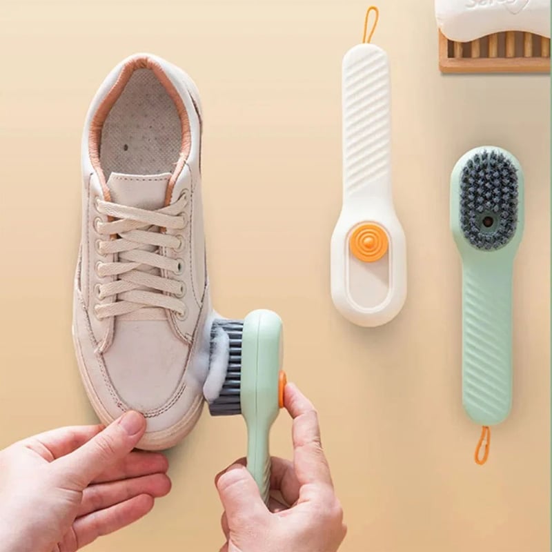 Picture of Shoe Cleaning Brush Soft Bristled Liquid Clothing Brush Long Handle Clothes Board Brush Household Cleaning Tools(Multicolor)
