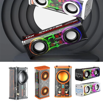 Picture of V8 Transparent Mechanical TWS Subwoofer Wireless Bluetooth Speaker