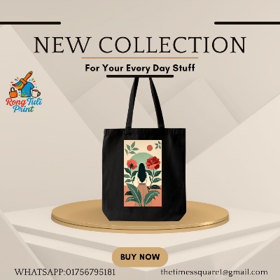Picture of Aesthetic Art Canvas Tote Bag Aesthetic Pic Print Storage Bags Student Black Tote Bags