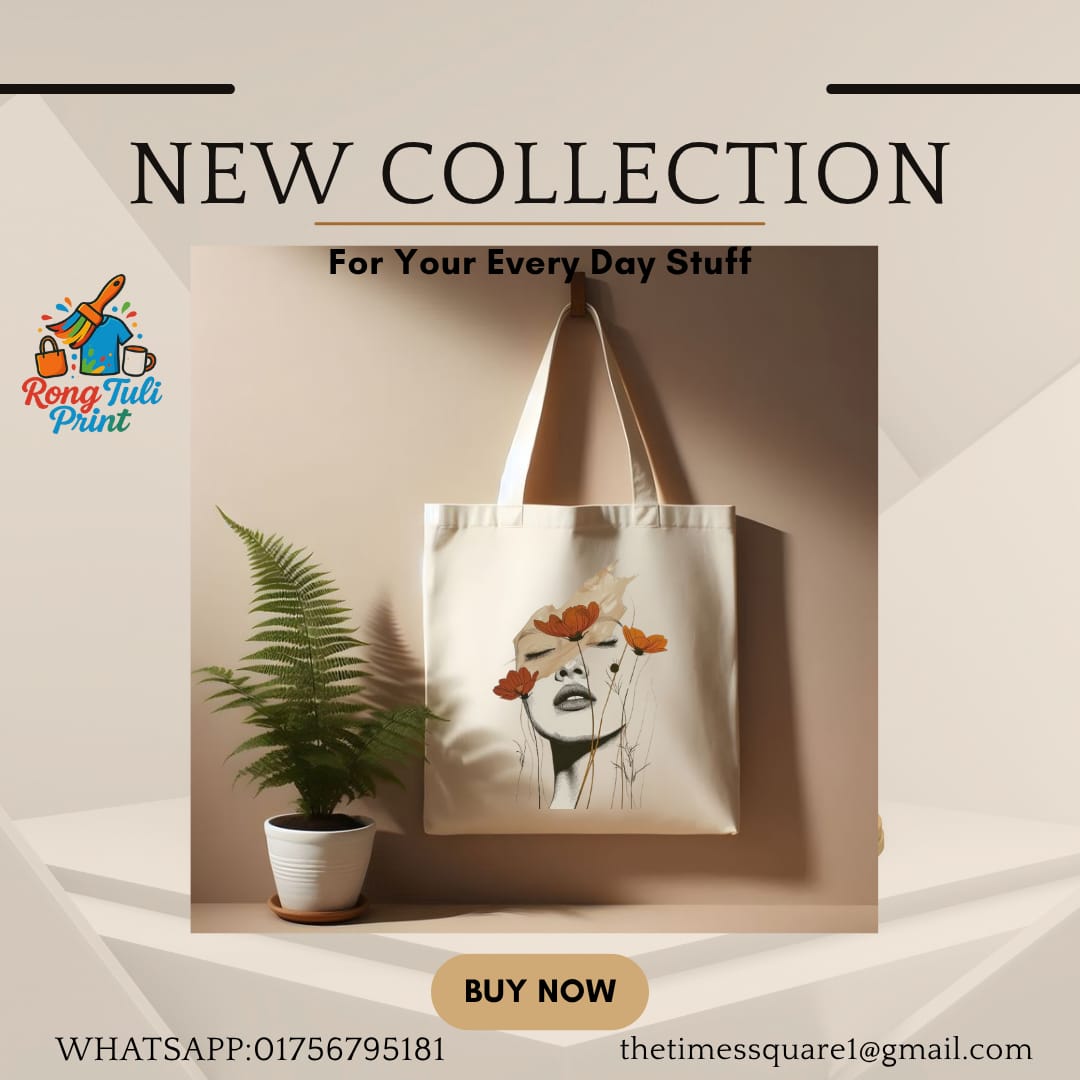 Picture of Cotton Tote Bag for Girls – Art Printed Canvas Shoulder Bag for Daily Use