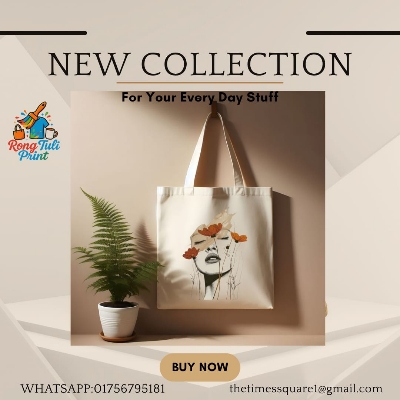 Picture of Cotton Tote Bag for Girls – Art Printed Canvas Shoulder Bag for Daily Use